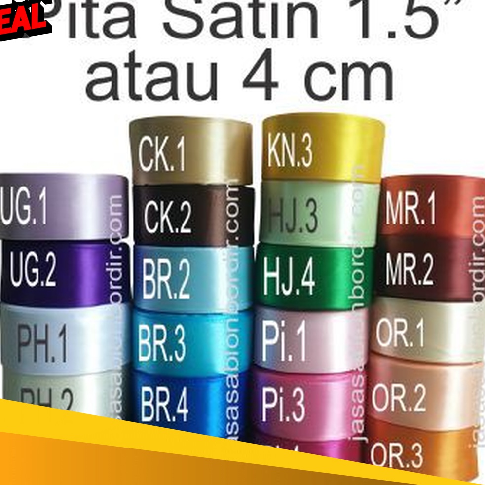 

TERBUKTI Pita Satin 15 inch atau 4cm