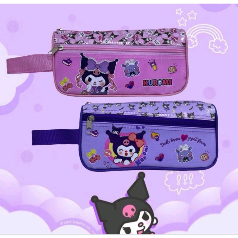 

[AJS] Tempat Pensil Anak Kuromi dengan 2 Resleting