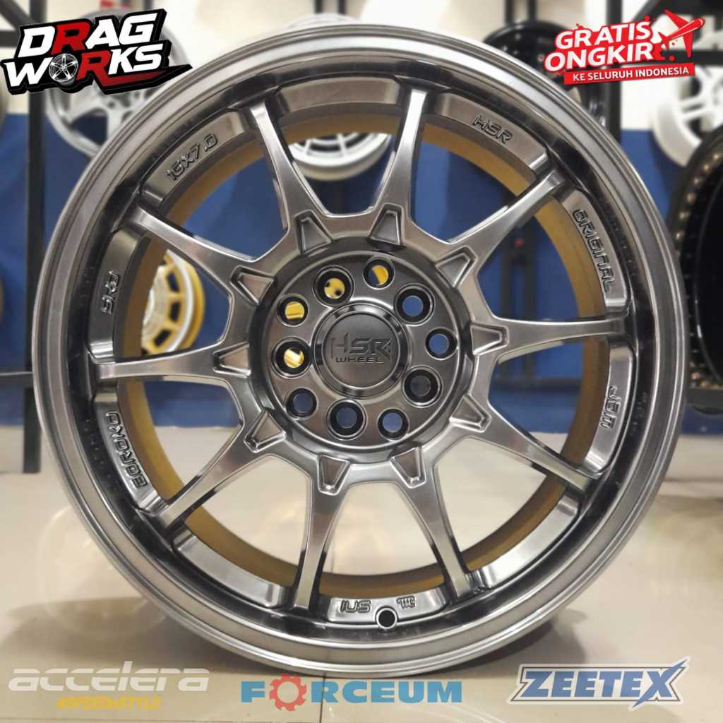 VELG MOBIL HSR BOROKO SRD R16 BAUT 5 UNTUK NE AVANZA XPANDER RUSH TERIOS CAMRY ERTIGA DLL