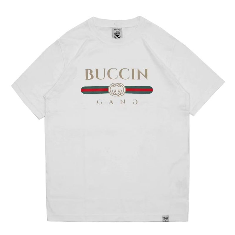 T-SHIRT KAOS DISTRO BUCCIN GANG / KAOS PARODI BAHAN KATUN COMBED 30S UNTUK PRIA DAN WANITA