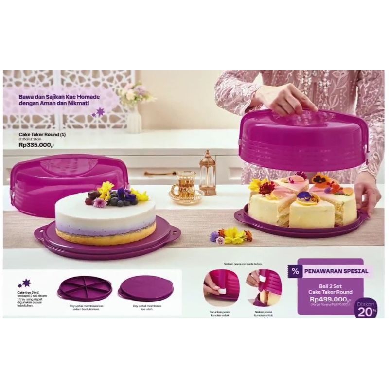 Cake Taker Round Tupperware