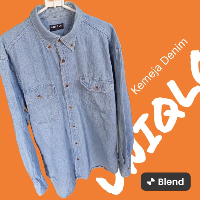 Kemeja Denim Jeans Uniqlo