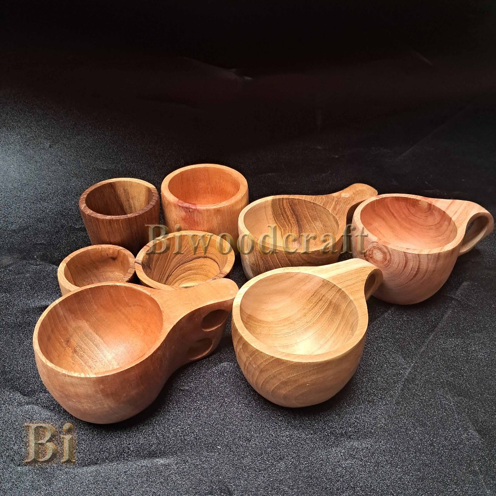 L - Gelas Kayu Finishing Natural Food Grade - Biwoodcraft