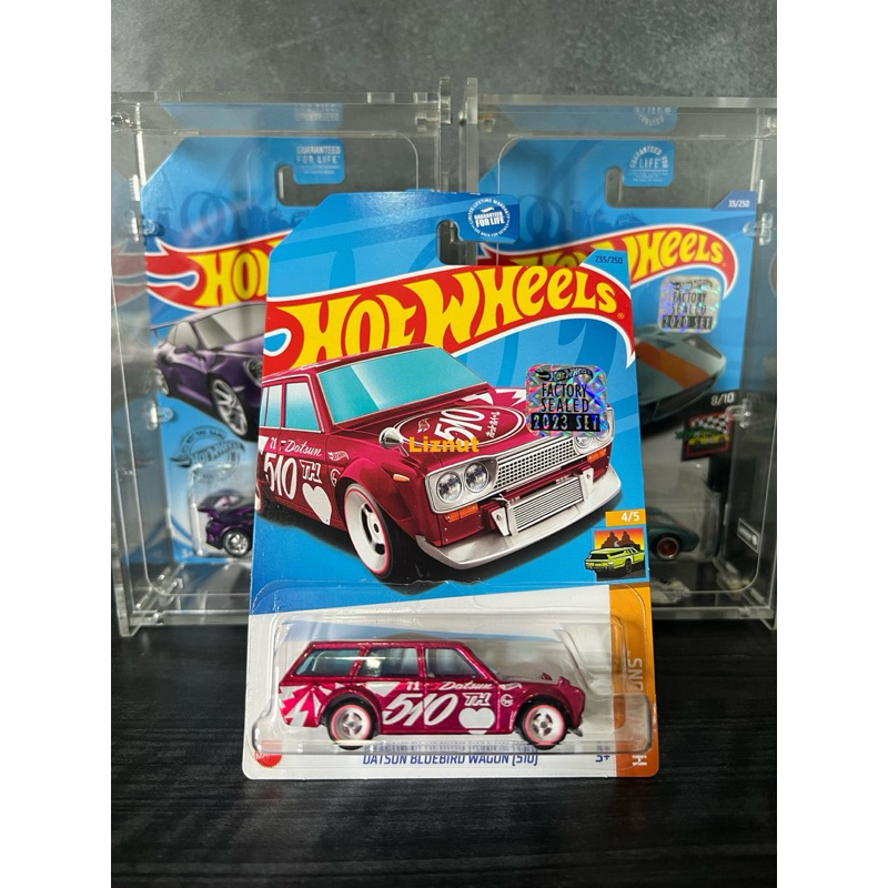 HotWheels DATSUN BLUEBIRD WAGON (510) Pink, SUPER TREASURE HUNT/STH/THS, FACTORY SEALED/FS, BONUS PR