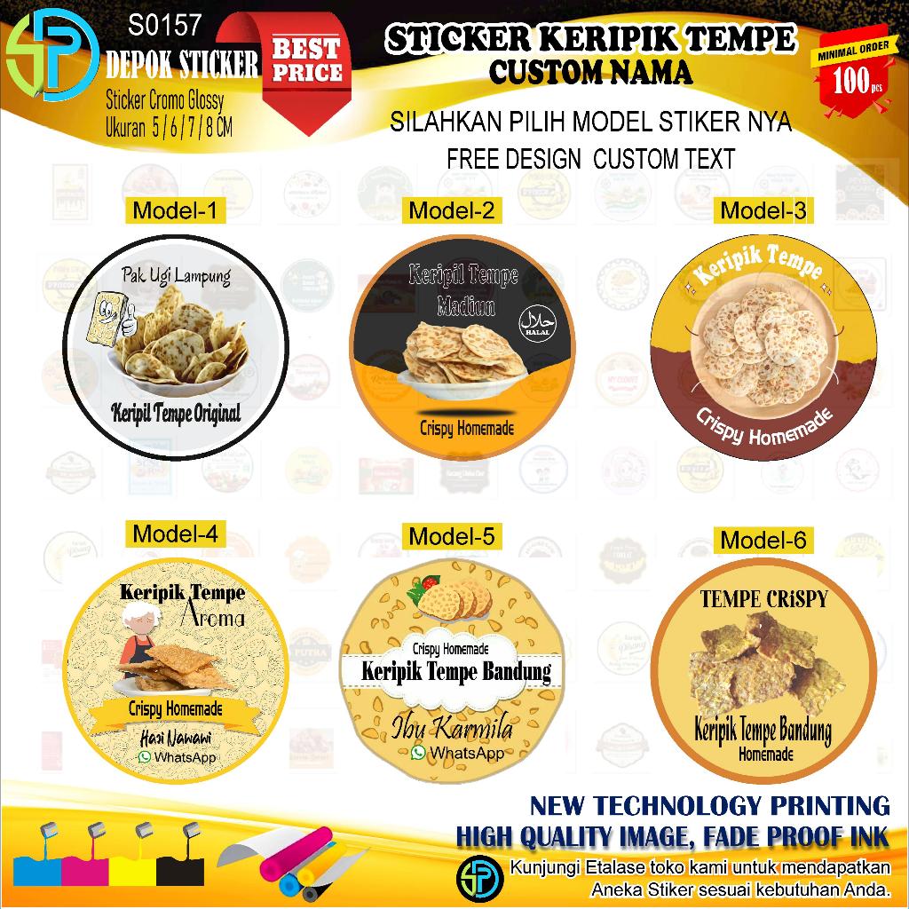 

Stiker keripik TEMPE CUSTOM NAMA