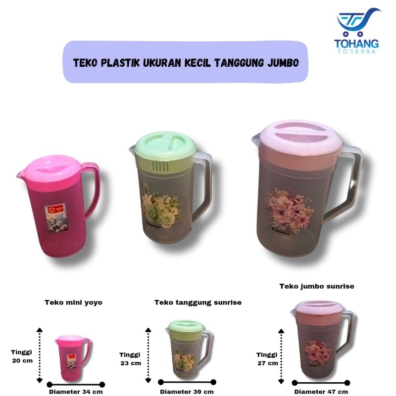 Teko plastik yoyo mini jumbo , teko plastik cap ayam jago SL jumbo