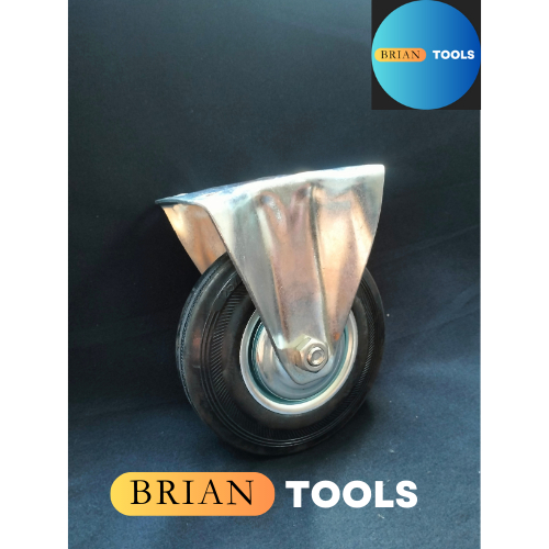 Roda Karet Troli Anti Slip, Pilihan 3, 4, 5 Inch untuk Beban Berat