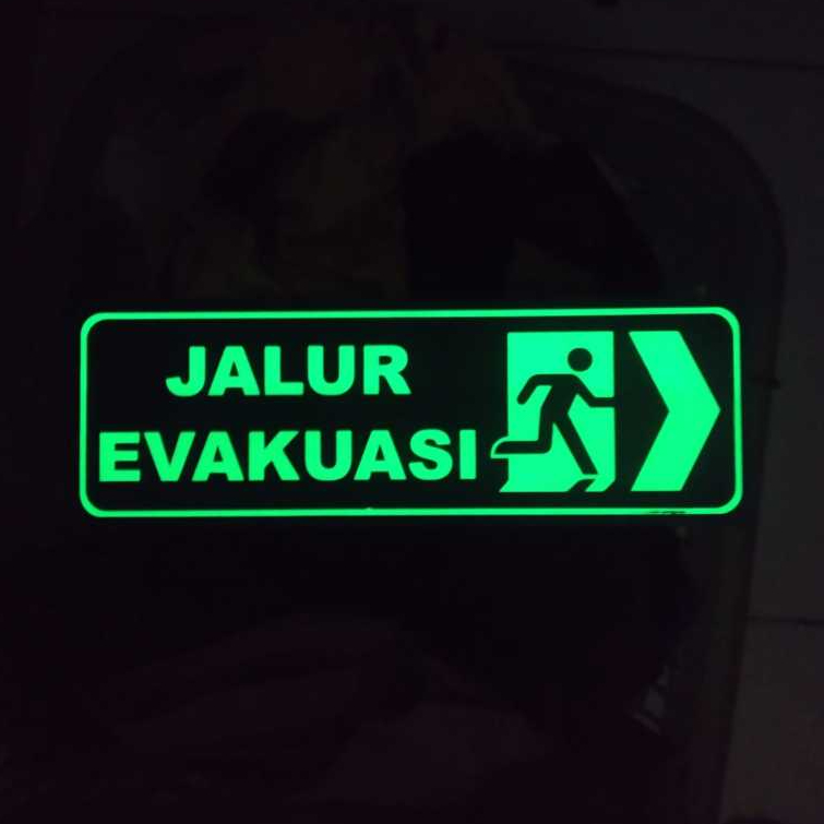 

JALUR EVAKUASI / KELUAR - GLOW IN THE DARK - AKRILIK 3010