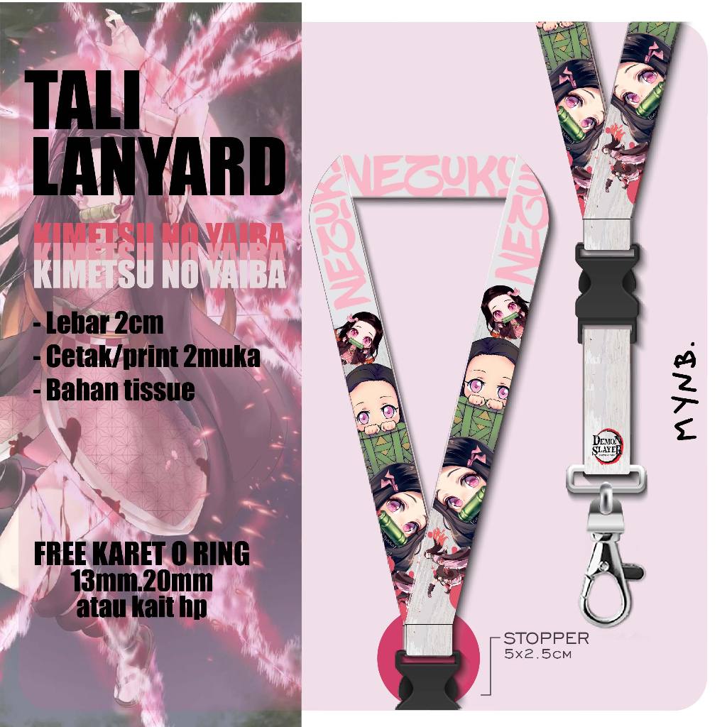 

Lanyard Anime Kimetsu No Yaiba / Neck Strap Lanyard Demon Slayer
