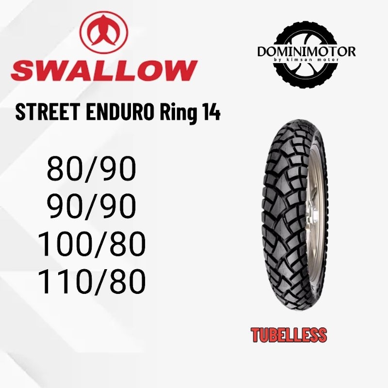 SWALLOW STREET ENDURO Ban Ring 14 80/90 90/90 Ban Motor Ring 14 BanLuar Motor ring 14 Ban Tubles Rin