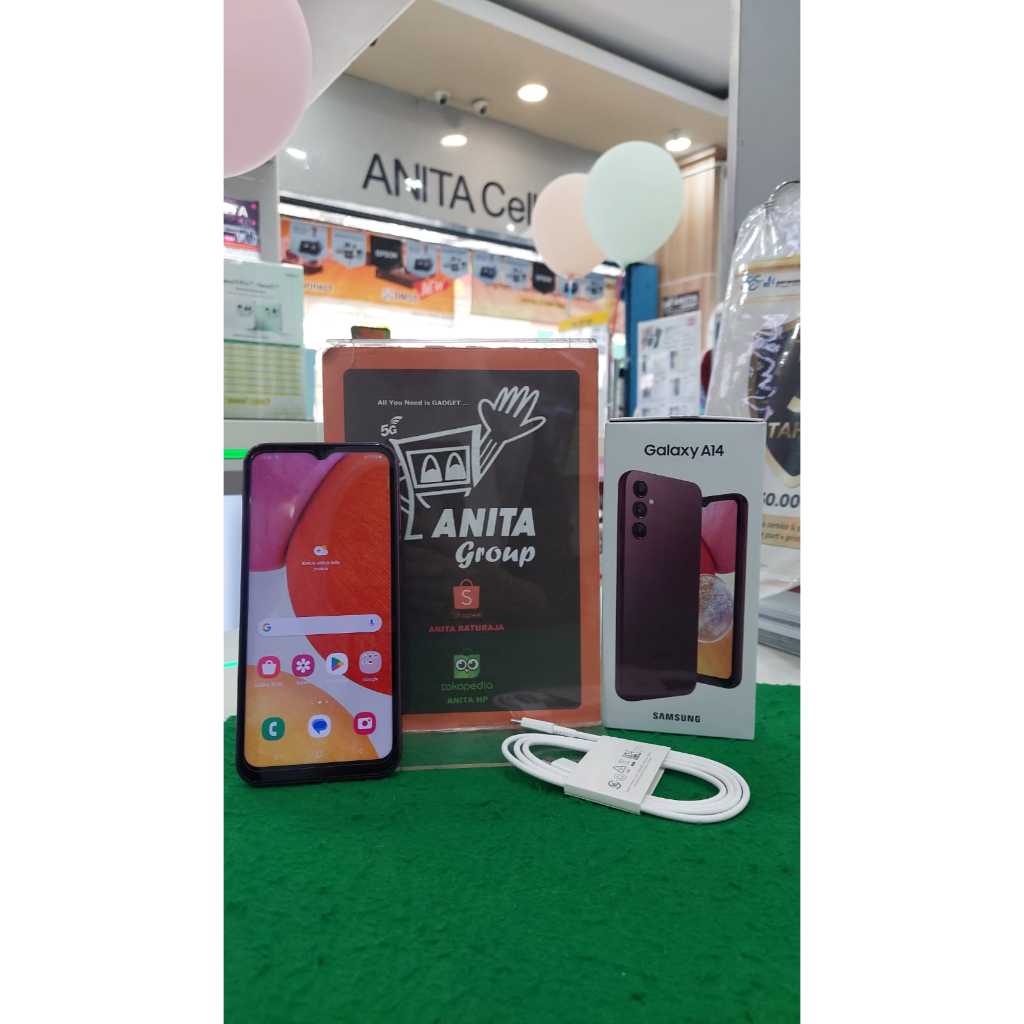 DEMO UNIT SAMSUNG GALAXY A14 4G RAM 8/128GB (MAROON) FULLSET