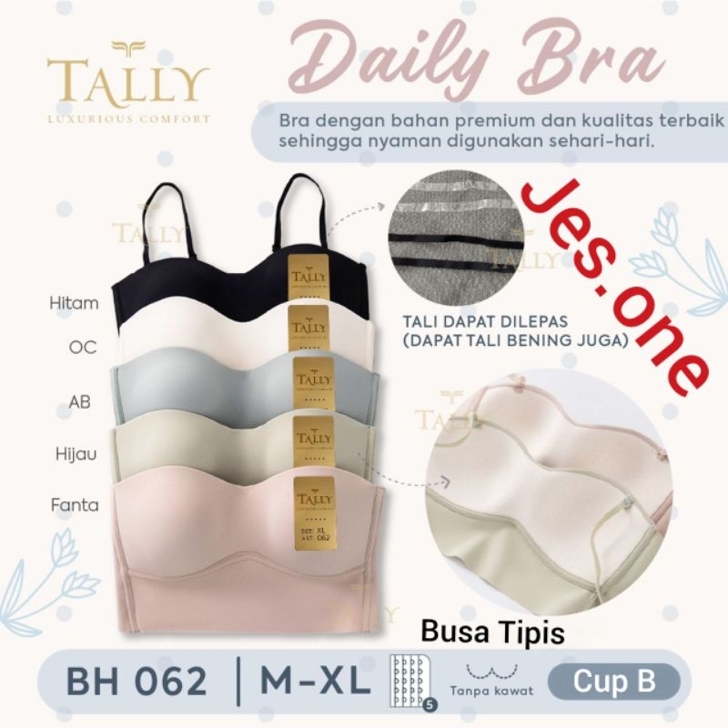 PROMO TALLY 062 BH Bra Seamless Premium Busa Tipis Cup B Tanpa Kawat Kait 5
