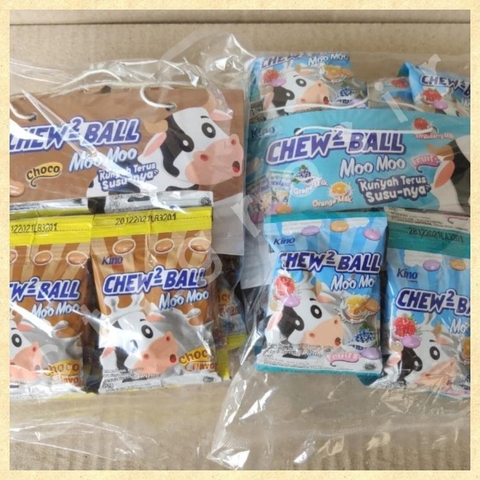 

Permen Kunyah Susu Moo Moo Chew Chew Ball 1 Pak isi 20 Pcs 8gr Kino Candy