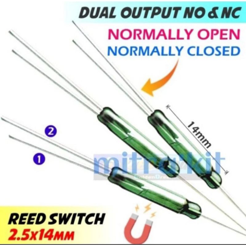 Reed Switch NO NC Dual output 3pin 2.5x14mm Switch magnet sensor magnet