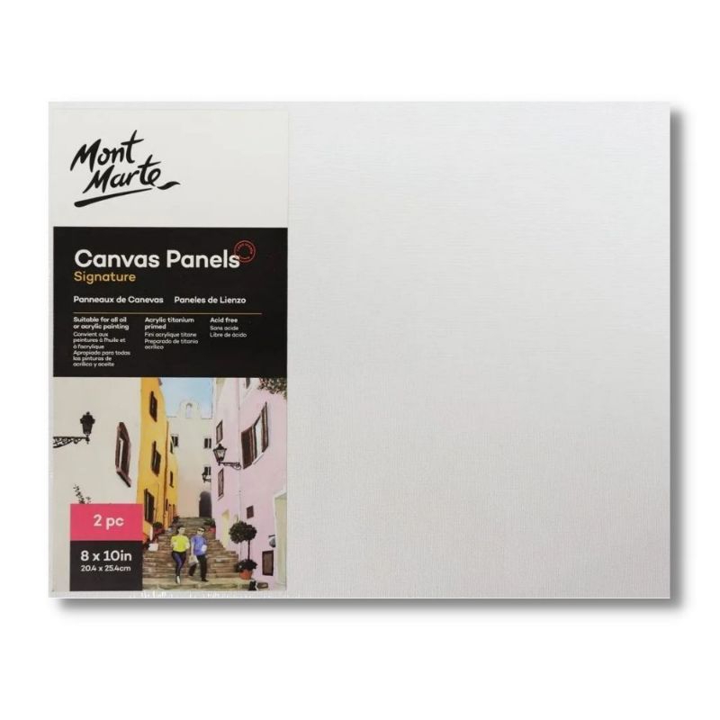 

Mont Marte Canvas Panels Signature 8x10in (20.4x25.4cm) 2pc | Kanvas Lukis