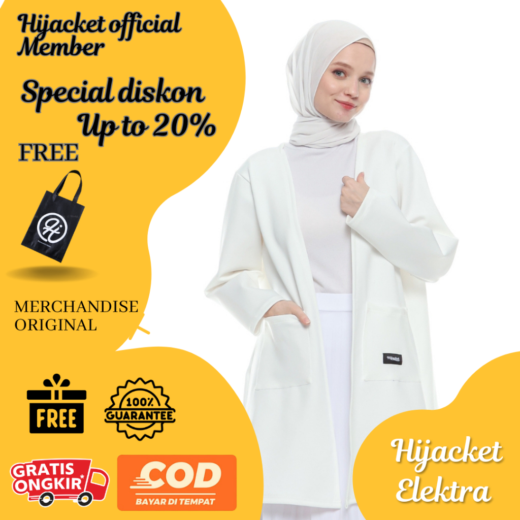 Hijacket Muslimah Dayana Jaket Panjang Hijaber Syari Model Terbaru