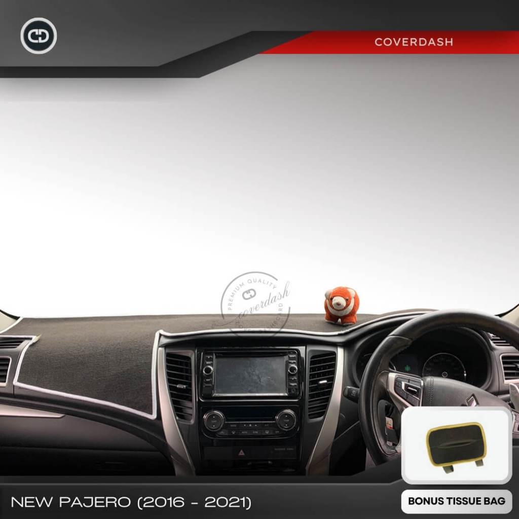 Alas Penutup Cover Pelindung Dashboard Mobil Mitsubishi New Pajero (2016 - 2021) Aksesoris Karpet Da