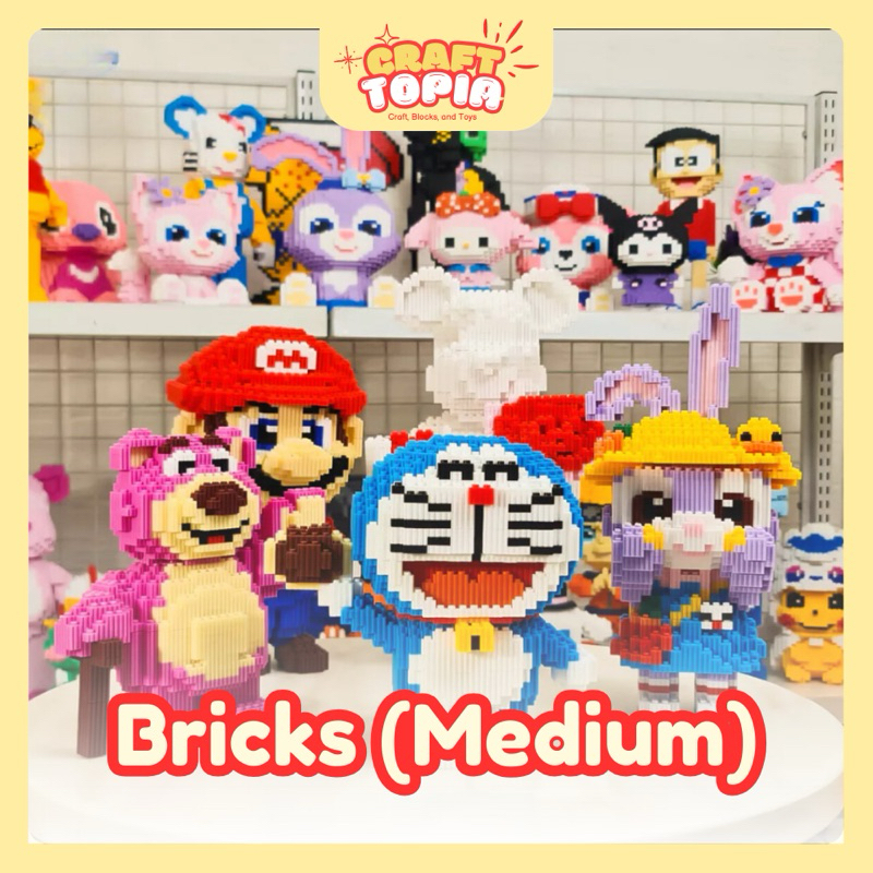 [CRAFTOPIA] Nano Bricks Blocks Medium Mickey, Minnie, Iron Man, Spiderman, Captain America, Mainan B