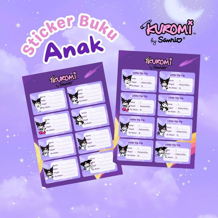 

Stiker / Label Buku Pelajaran Anak (Nama Kelas Mapel) Korumi
