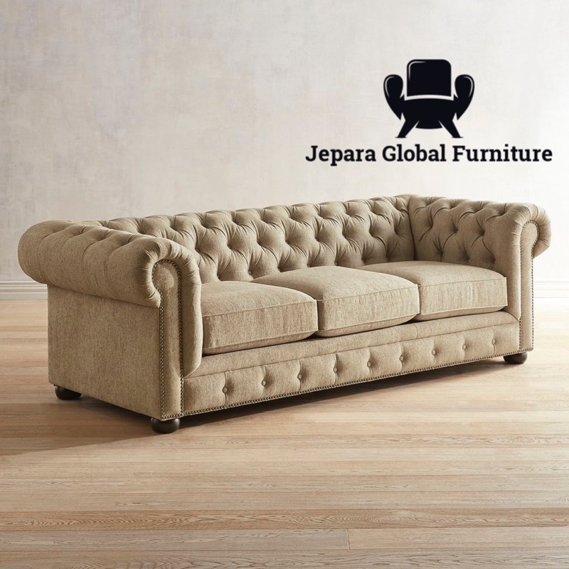 Kursi sofa cestefiel canvas - kursi tamu klasik - sofa tamu modern - kursi sofa jati - sofa jati sol