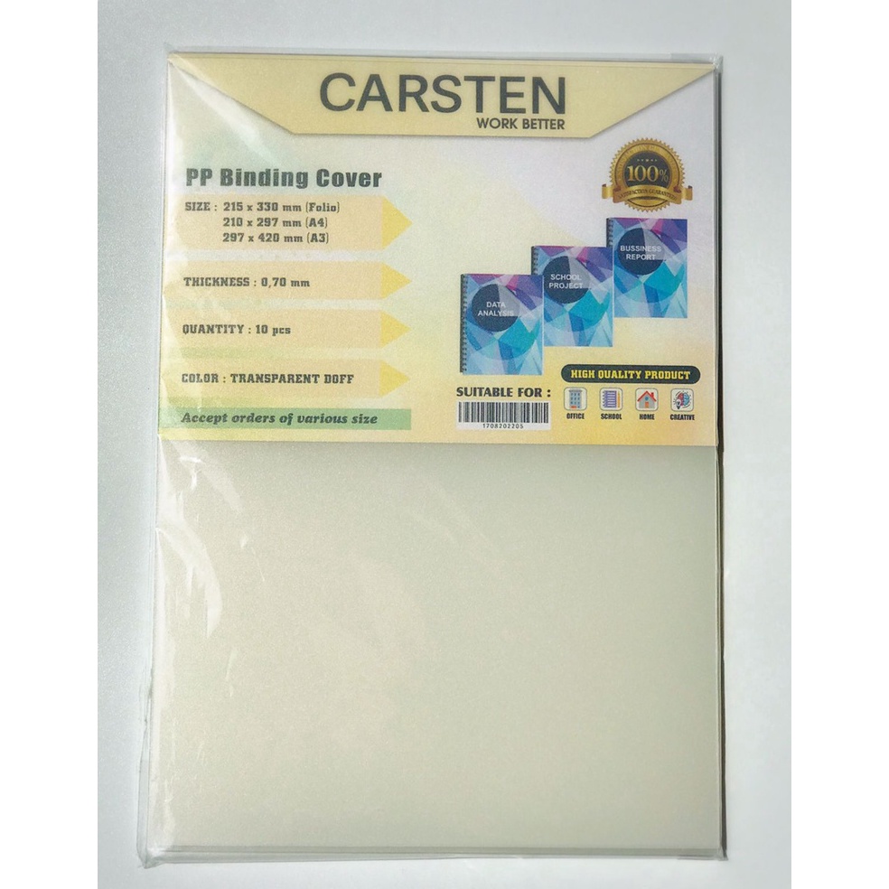 

Qhg79569 Mika Cover jilid PP Pasir doff tebal 7 mm A4 isi 1 lembar