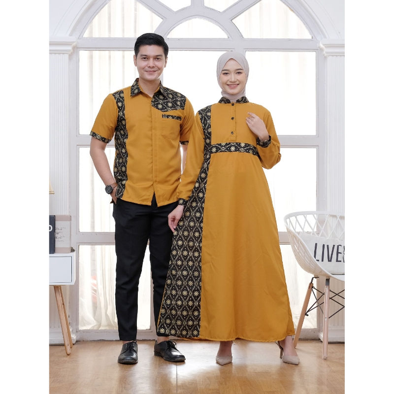 Baju Couple Gamis Lebaran Terbaru 2024
