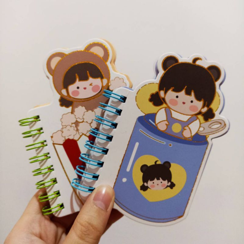 

Buku Tulis Mini Spiral Karakter/ Notebook Saku/ Catatan Kecil Unik Cute Lucu