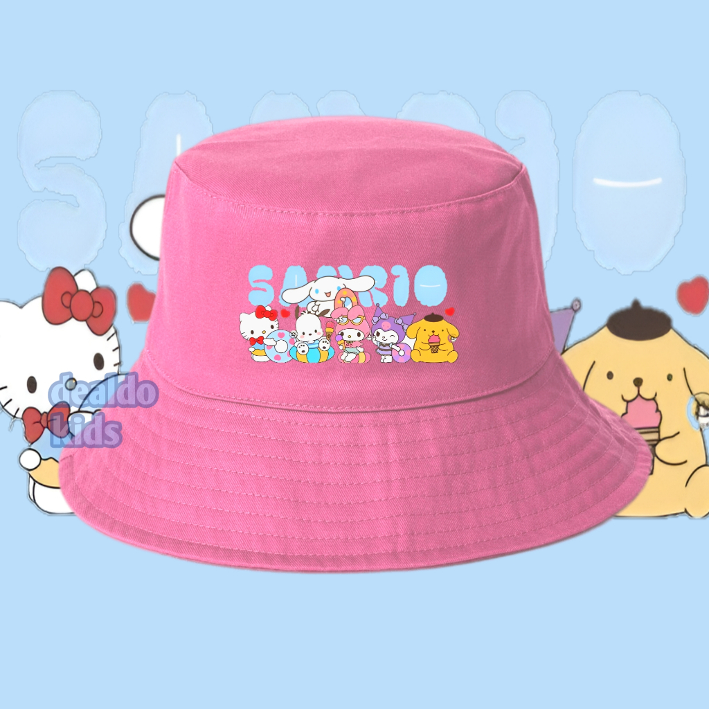 Topi Bucket Anak SANRIO / Topi Bucket Anak laki-laki perempuan