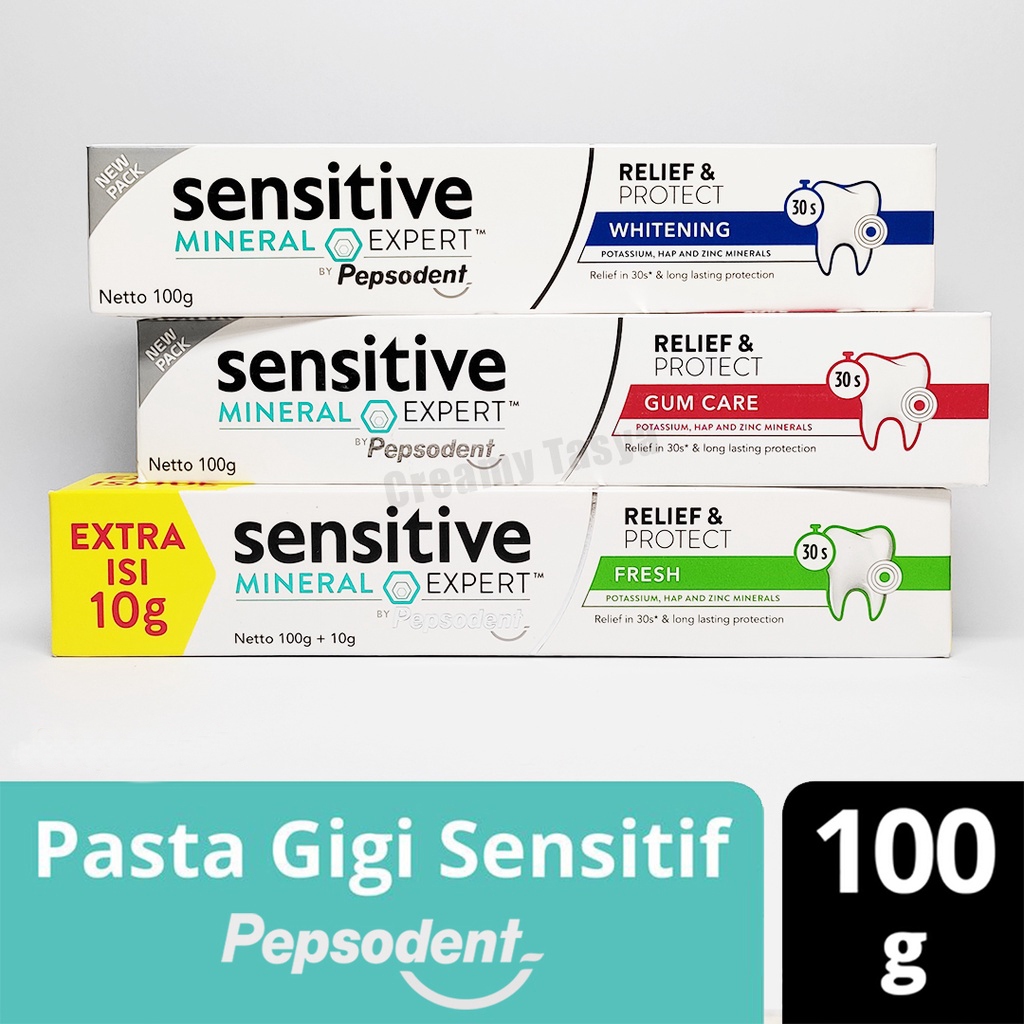 Pepsodent Pasta Gigi Sensitive Mineral Expert Whitening Fresh Gum Care Odol Untuk Gigi Ngilu