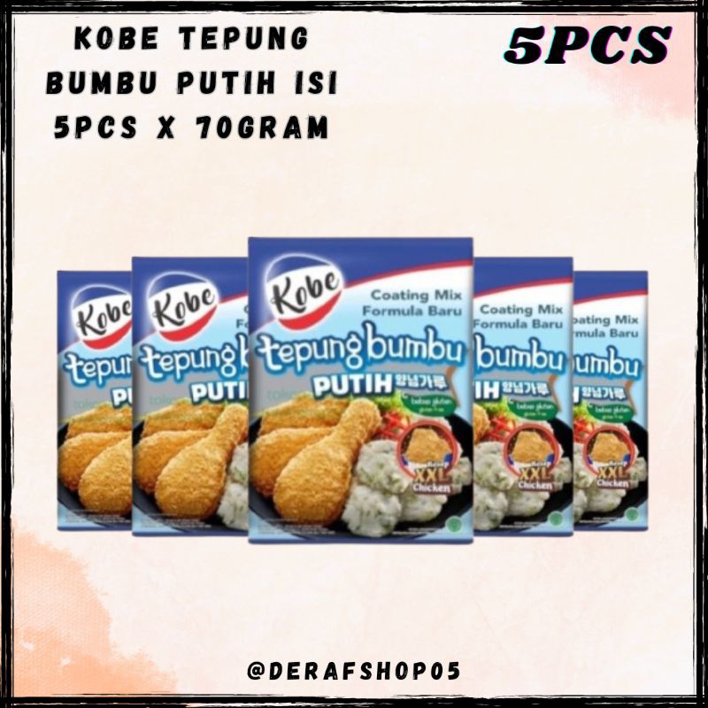 

Kobe Tepung Bumbu Putih Isi 5pcs x 70gram