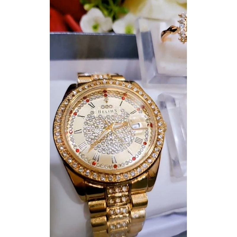 jam tangan wanita jam tangan rante gold permata jam tangan emas jam tangan wanita permata jam tangan
