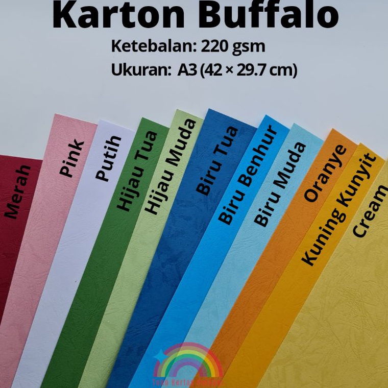 

Ready Stok IP89 Karton Buffalo 22 gms A3 per 25 pcs N34 Laris