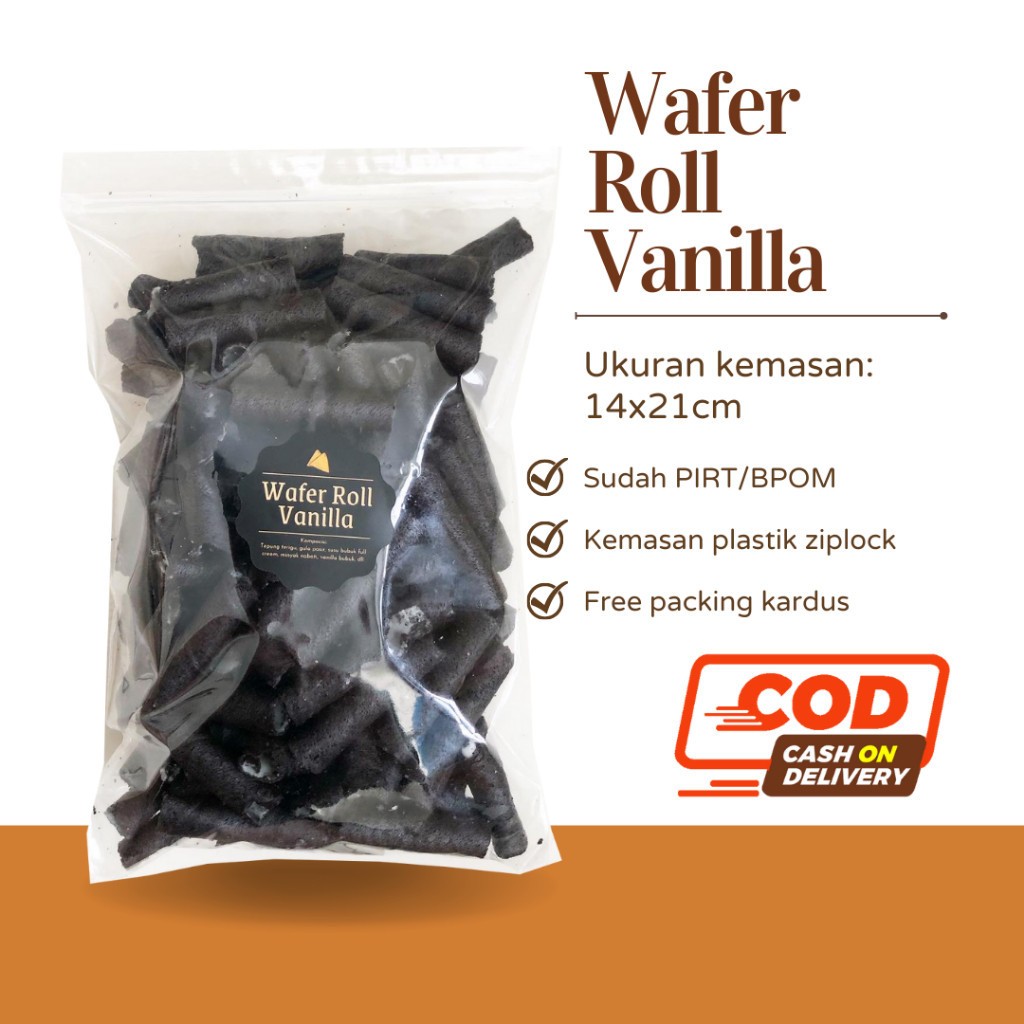 

Cemilan Makanan Ringan Murah 10 RIBU WAfer Roll Vanilla
