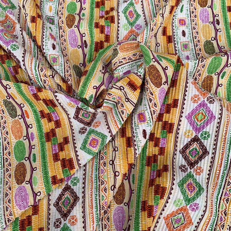kain bahan plisket - plisket motif - kain plisket premium - pleat motif etnik