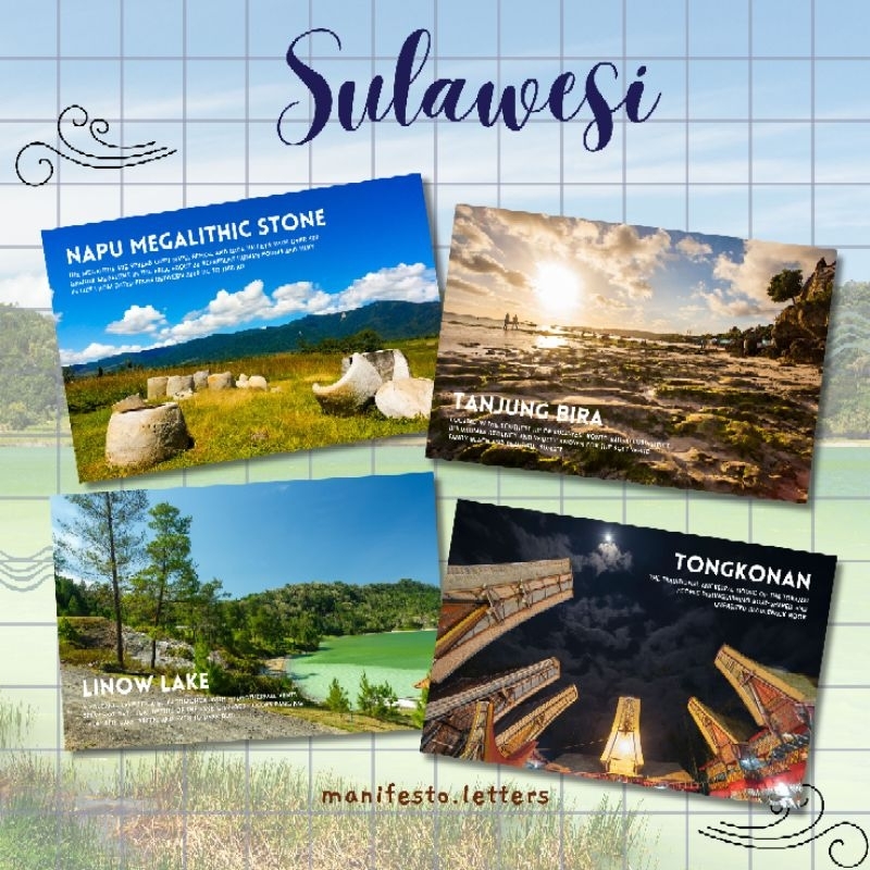 

Postcard Sulawesi | Kartu Pos Tongkonan Toraja | Celebes | Tanjung Bira | Bulukumba | Napu | Linow Lake