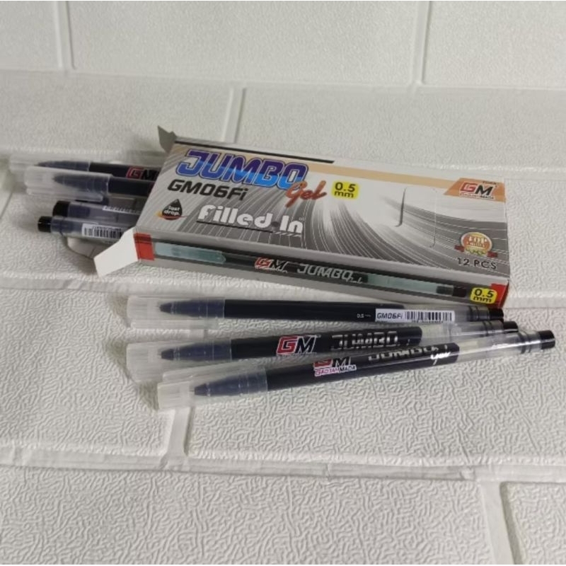 

Pena Gel/ Gel Pen GM Jumbo GM 06Fi/ GM 09Fi 0.5mm Hitam