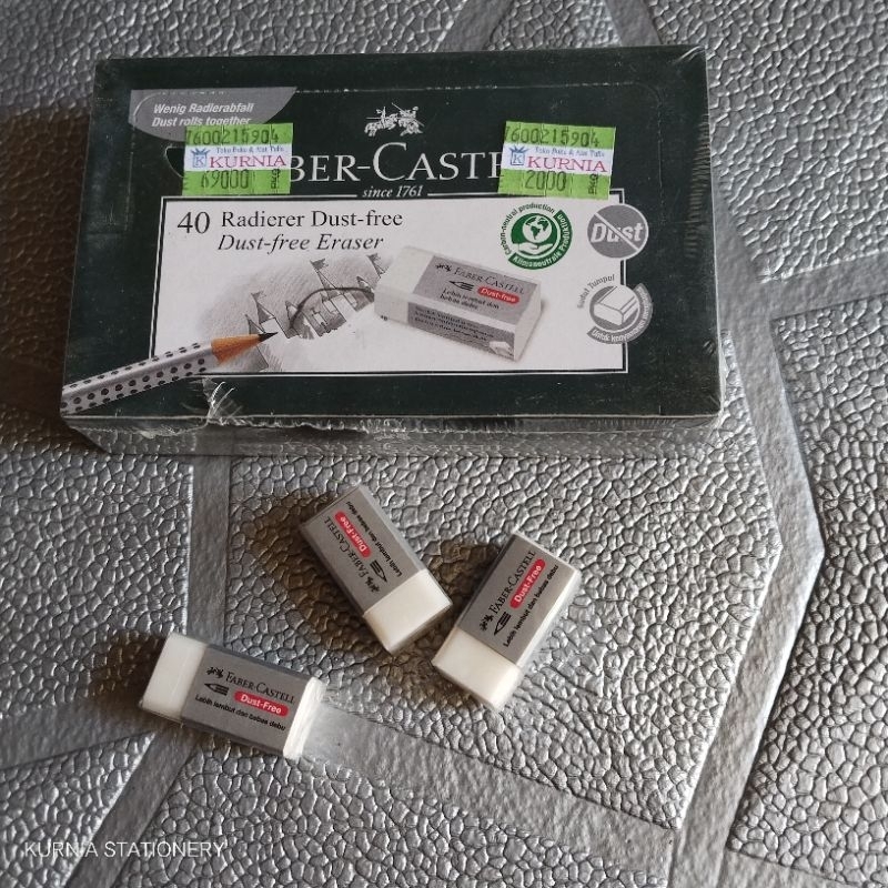 

ECERAN (1 PCS) Penghapus Pensil FABER-CASTELL 18 72 30 Since 1761 Radierer Dust-free