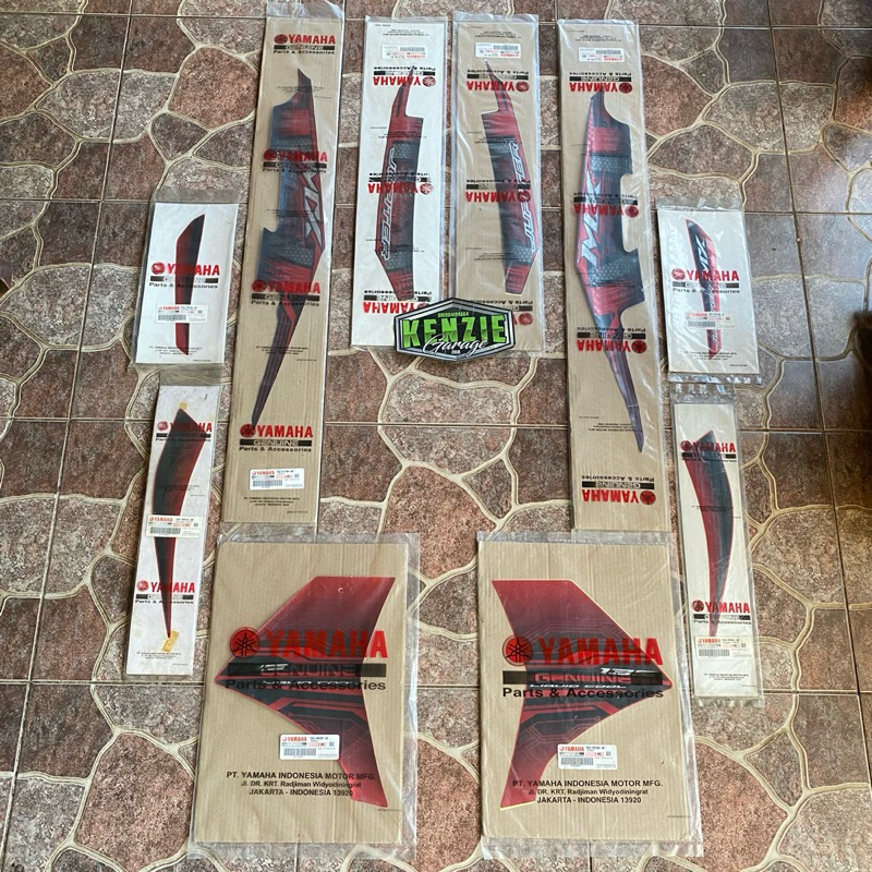 Stiker Striping Jupiter MX New 135 Merah 2012 55S Original Yamaha