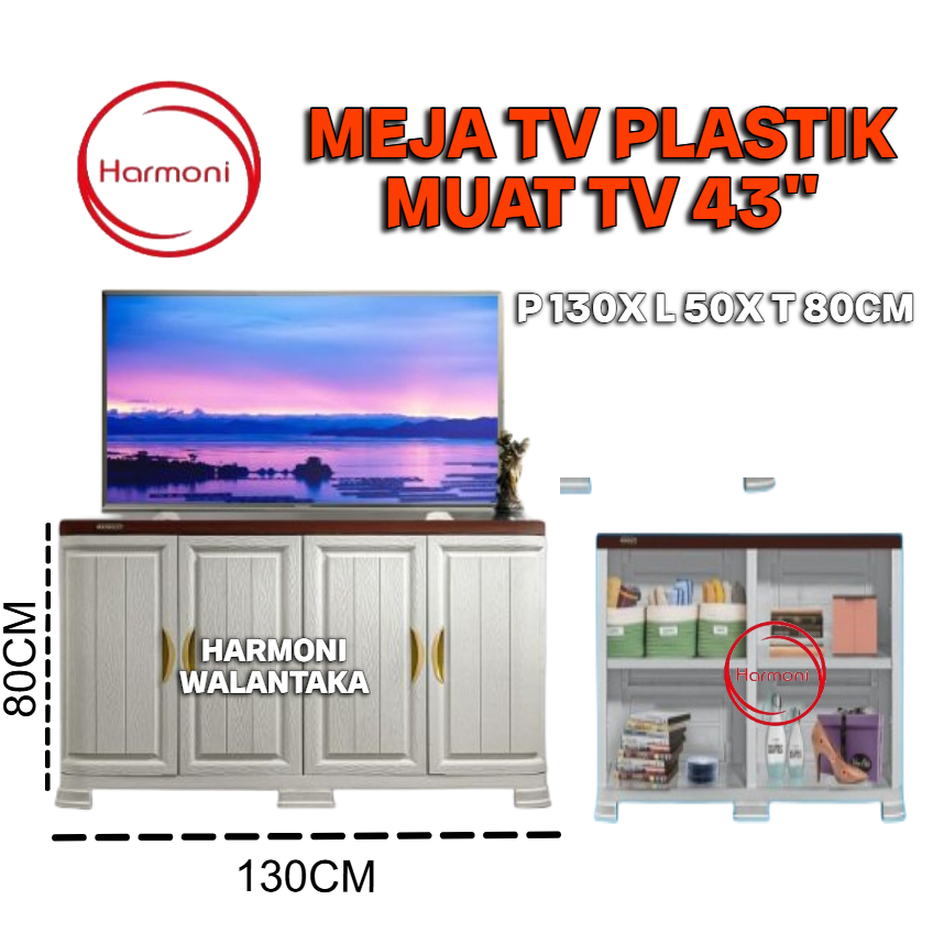 MEJA TV PLASTIK 43'' LEMARI TV PLASTIK RAK PLASTIK TV MEJA PLASTIK TV FREE ONGKIR SERANG KOTA