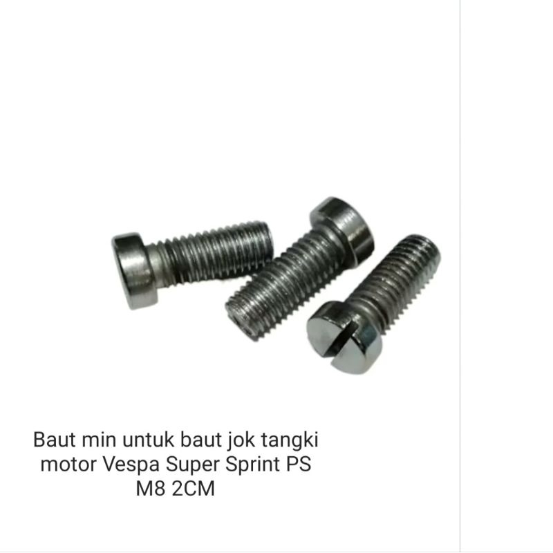BAUT MIN UNTUK BAUT JOK TANGKI MOTOR VESPA SUPER SPRINT PS 8X20