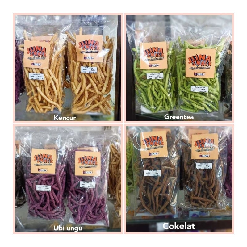 

stik cokelat / stik greentea / stik ubi ungu / stok kencur 250gram
