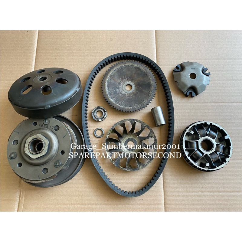 Pulley Cvt Kampas Ganda Pulley Rumah Roller Set Vario 110 Karbu Original Copotan