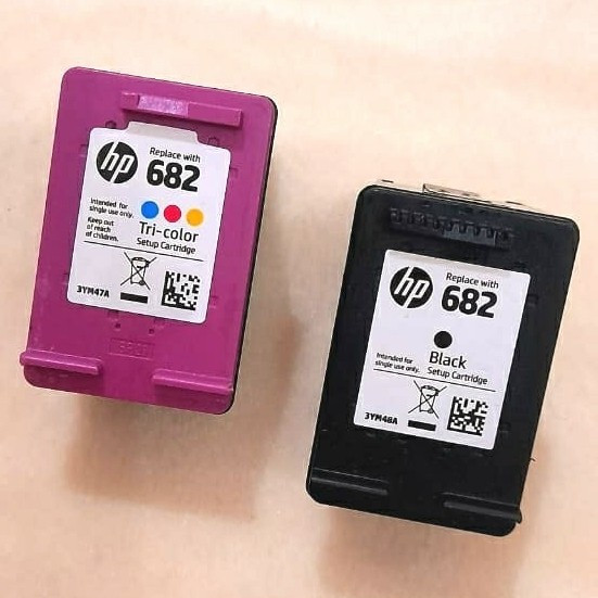 Catridge Tinta Bekas Printer HP 682  Hitam dan Warna