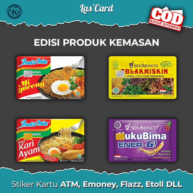 

STIKER ATM PRODUK TOLAKMISKIN, INDOMIE, MIE SEDAAP, KUKUBIMA, HOLOGRAM DAN POLOS, UNTUK HADIAH DENGAN BAHAN VINYL YANG KUAT