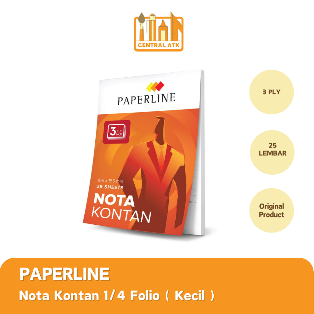 

NOTA KONTAN KECIL 3 PLY PAPERLINE 25 LEMBAR (1PCS)