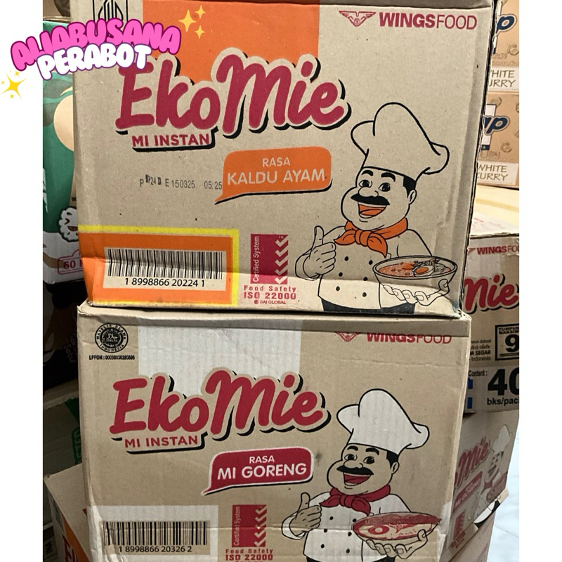 

1 DUS EKOMIE REBUS GORENG/ 1 DUS ISI 40 PACKS