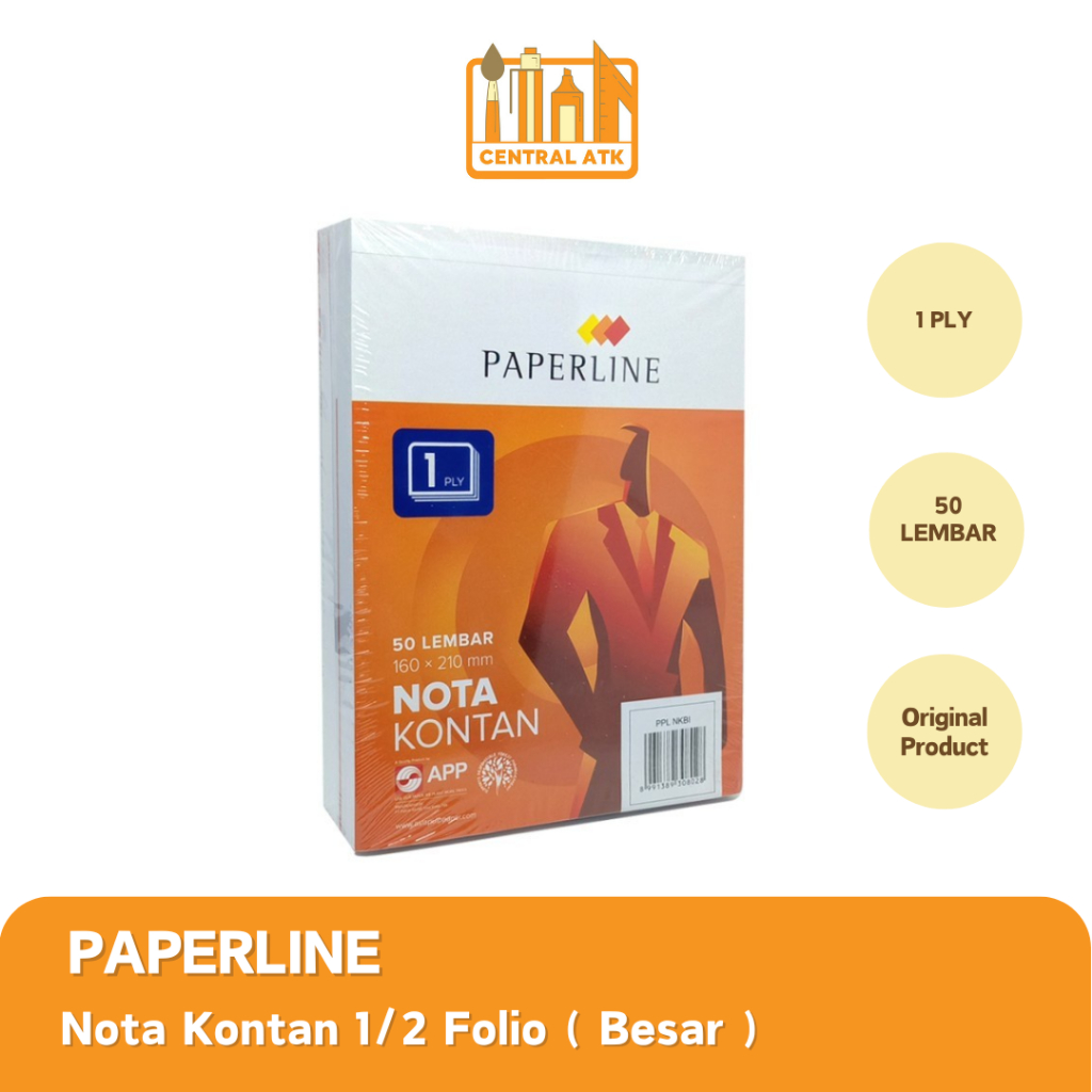 

NOTA KONTAN BESAR 1 PLY PAPERLINE 25 LEMBAR (1PCS)