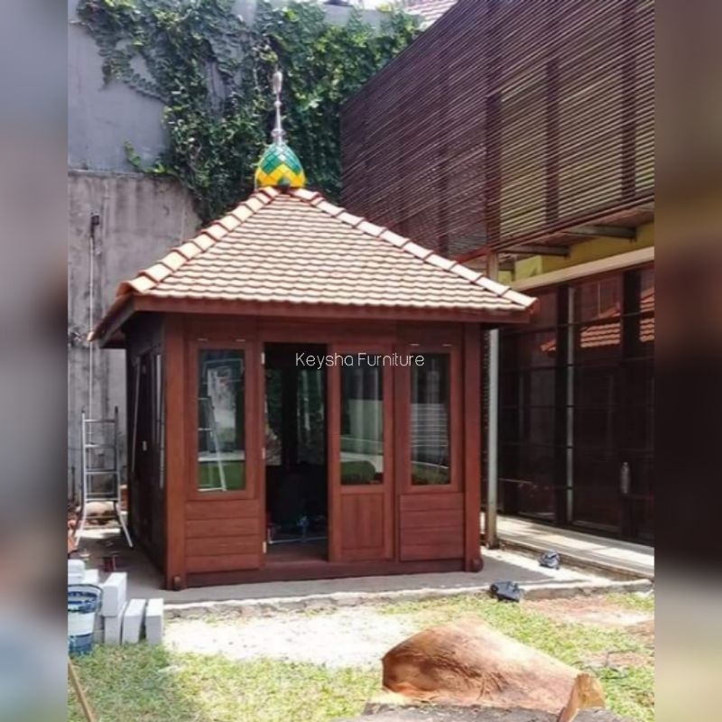 Gazebo Mushola Atap Genteng Dengan Kubah | Jual Gasebo Untuk Mushola