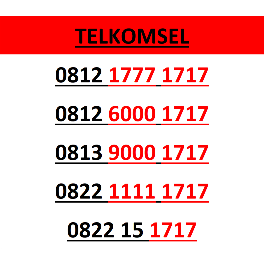 nomor cantik telkomsel simpati seri abab 1717 murah lengkap wn84 8000