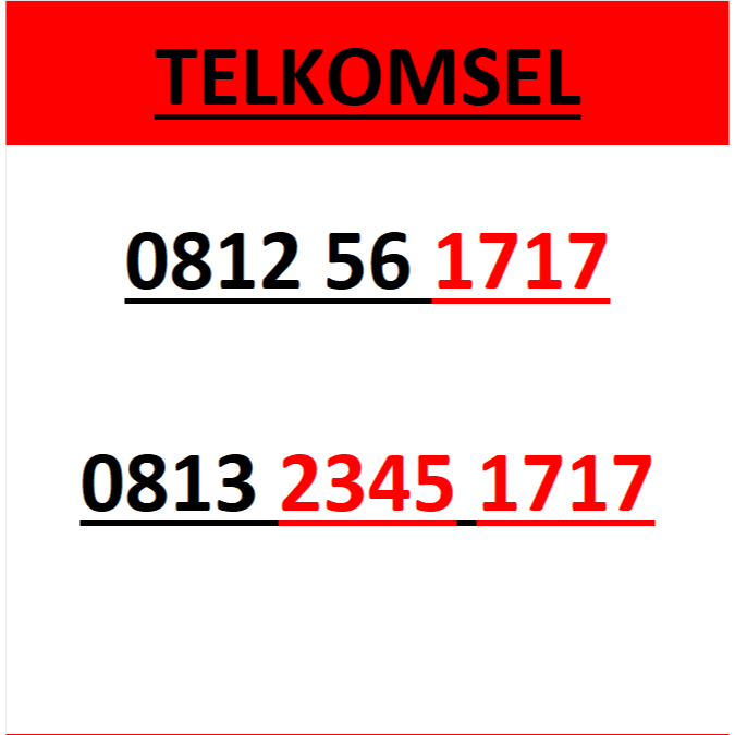 nomor cantik telkomsel simpati seri abab 1717 murah lengkap wn84 5000